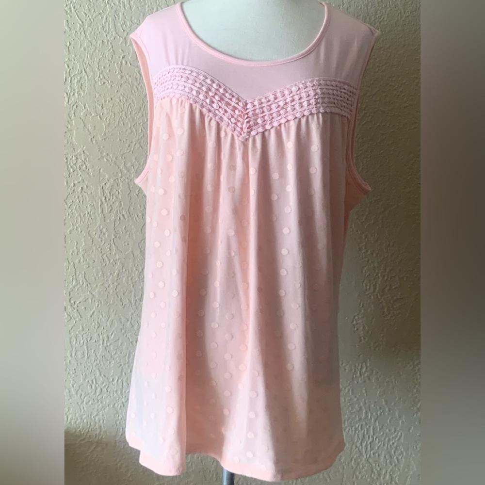 Notations blush sleeveless top
